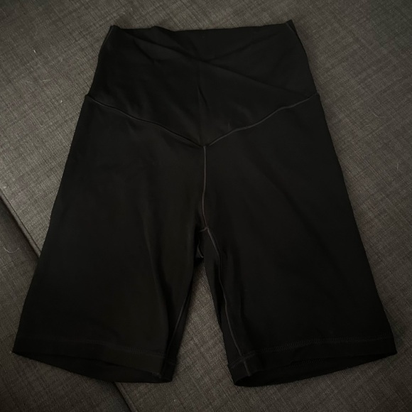 aerie Pants - Aerie women’s cross waistband black biker shorts